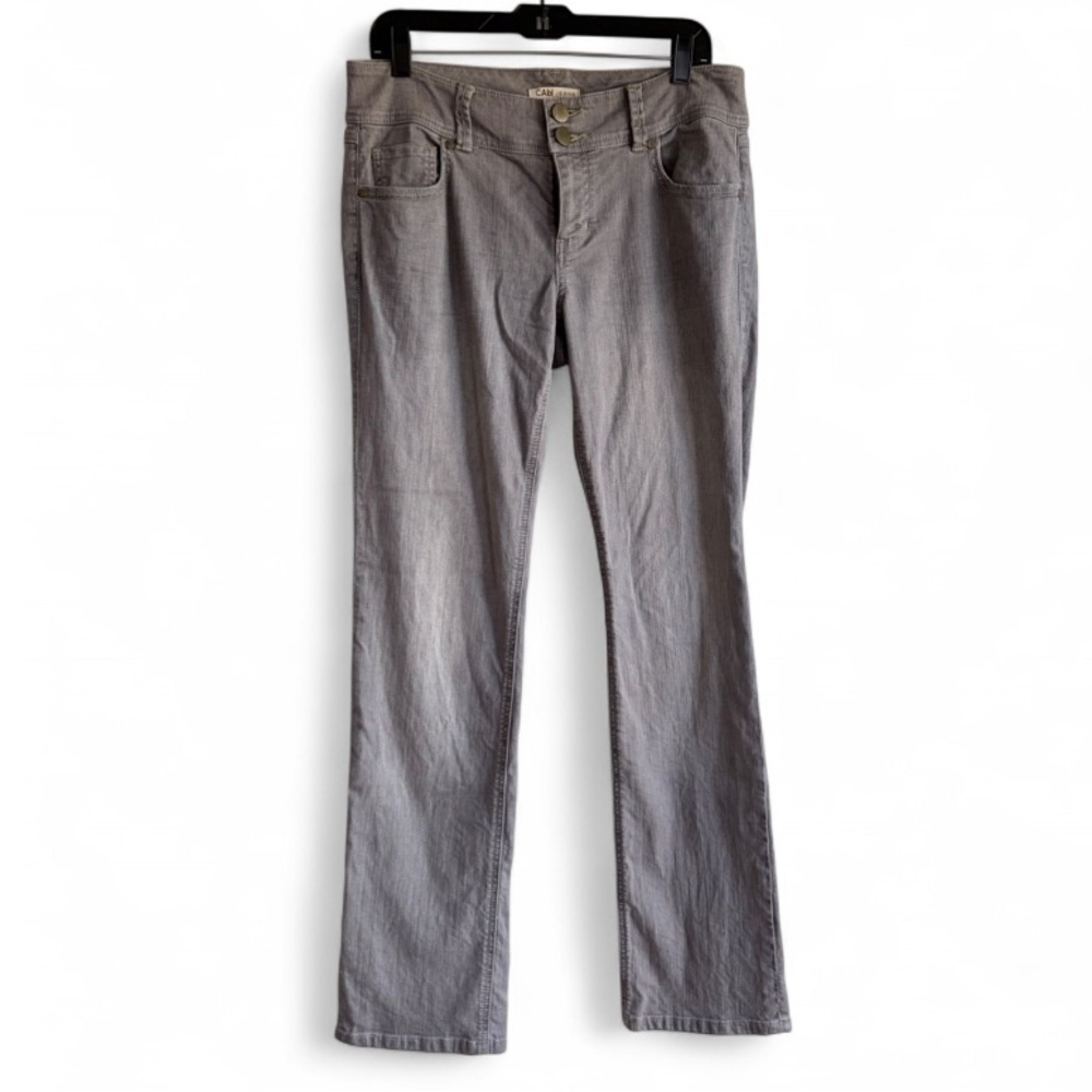 CAbi #332 Lou Lou Slim Straight Leg Gray Jeans Size 10